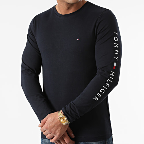 Tee Shirt Manches Longues Logo 9096 Bleu Marine
