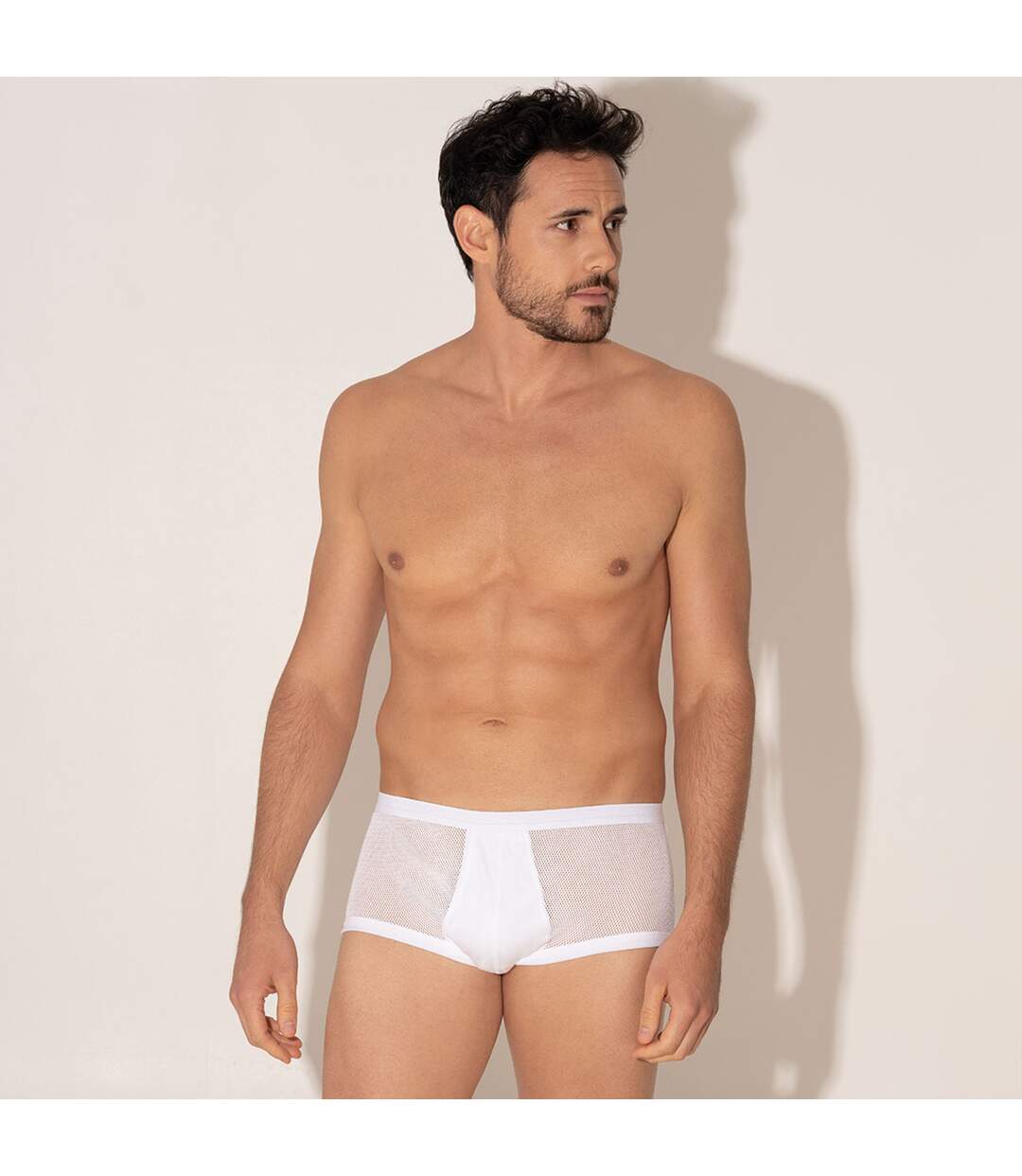Slip maille aérée coton taille haute ouvert Les Classiques