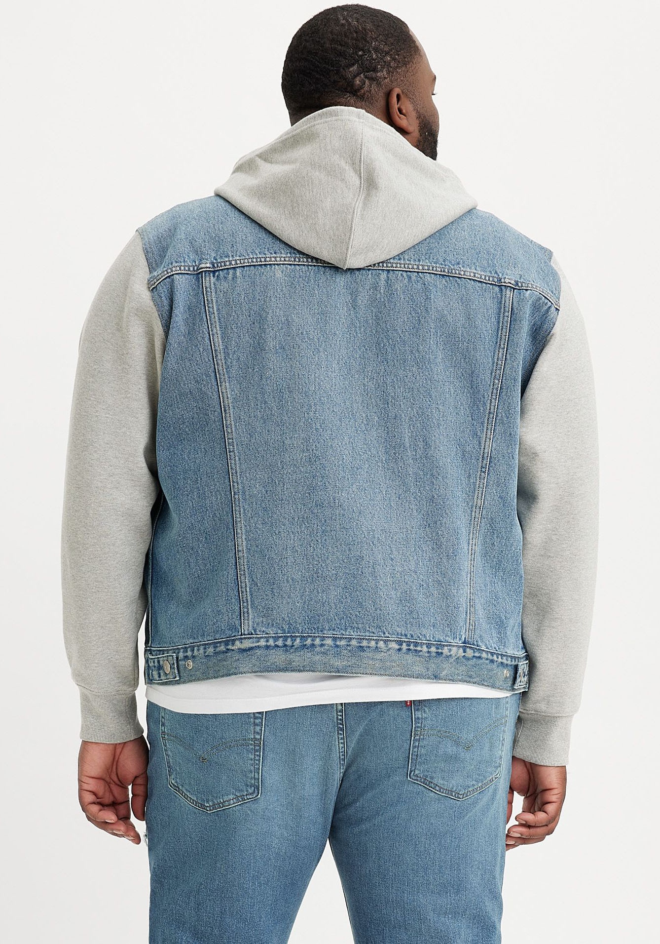 Levi's® Plus Hybridjacke mit Kapuze mit Sweat Kapuze und Ärmeln