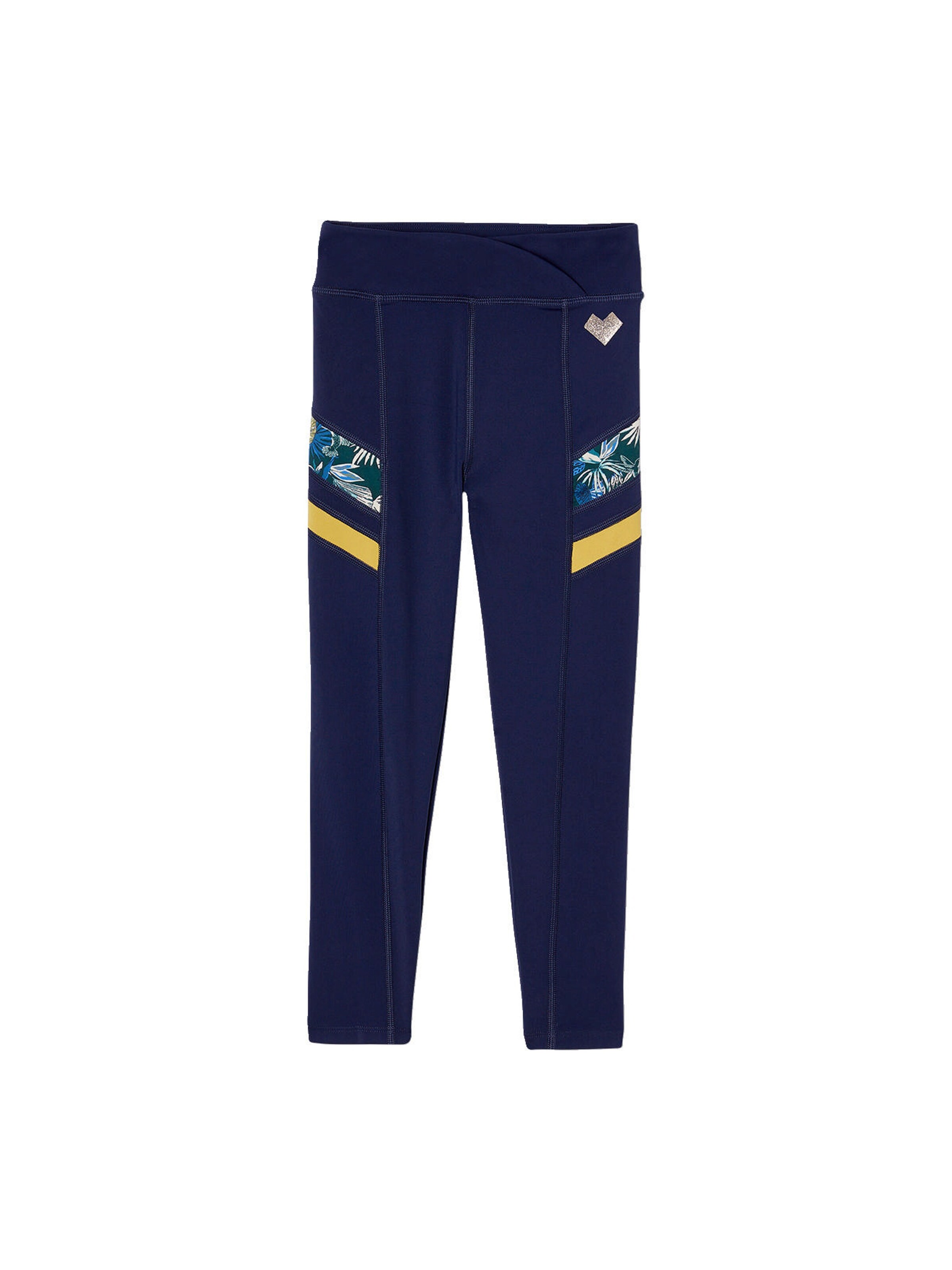 Vertbaudet Mädchen Sportleggings mit Zierstreifen an den Seiten nachtblau