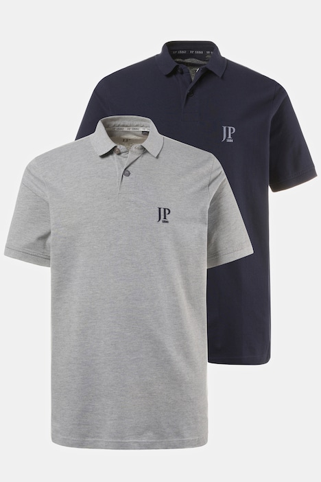 JP 1880 Poloshirts, Basic, 2er-Pack, Piqué, gekämmte Baumwolle