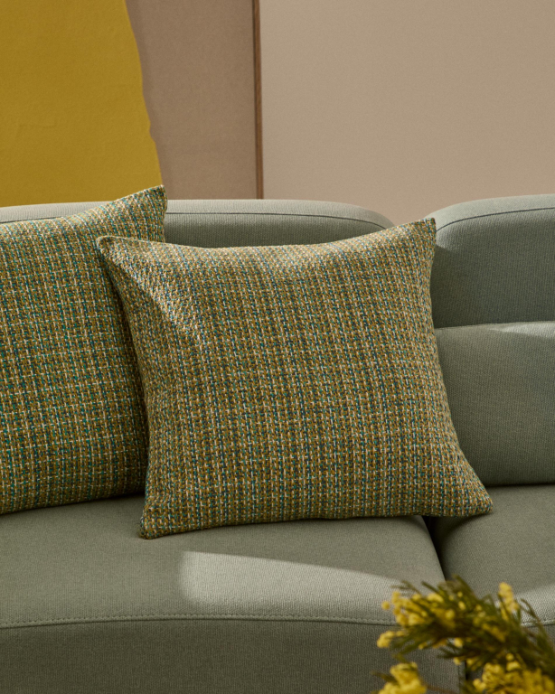 Kave Home Nivara kussenhoes 50x50 groen
