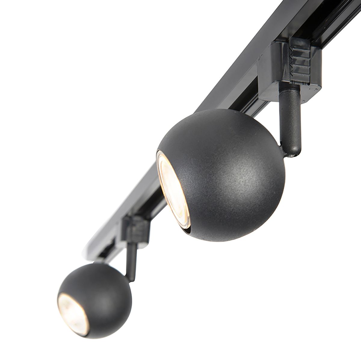 Smart 1-fase railsysteem incl. 5 Wifi GU10 zwart - Iconic Gissi