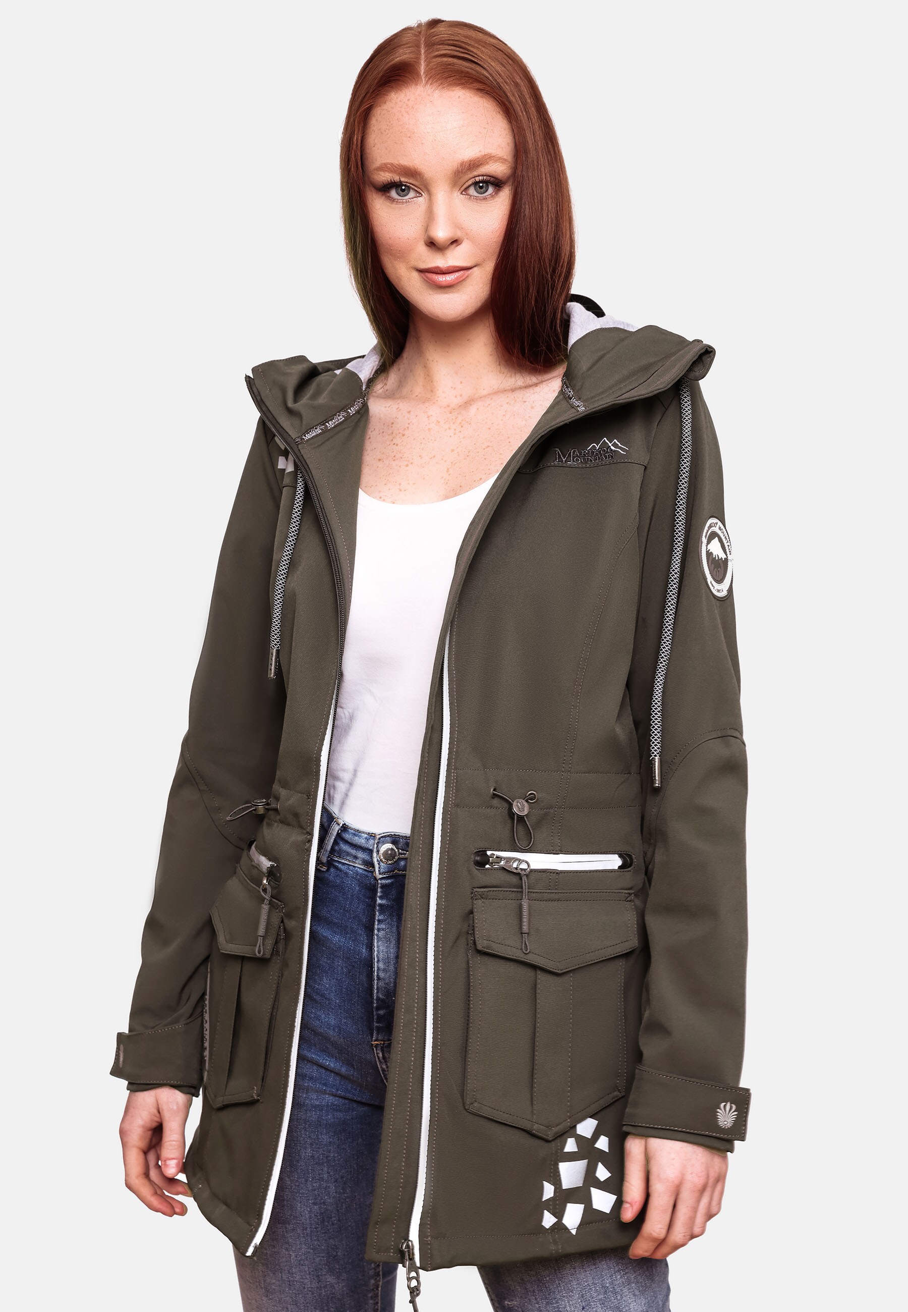 MARIKOO Damen Softshelljacke Outdoor Funktionsjacke aus Wasserabweisendem Obermaterial Ulissaa