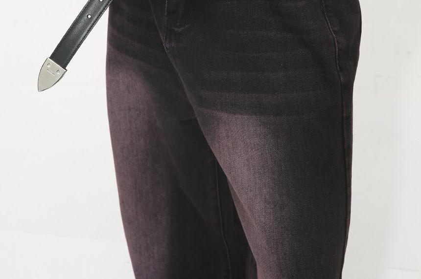 FAERIS - Low Rise Washed Wide Leg Jeans