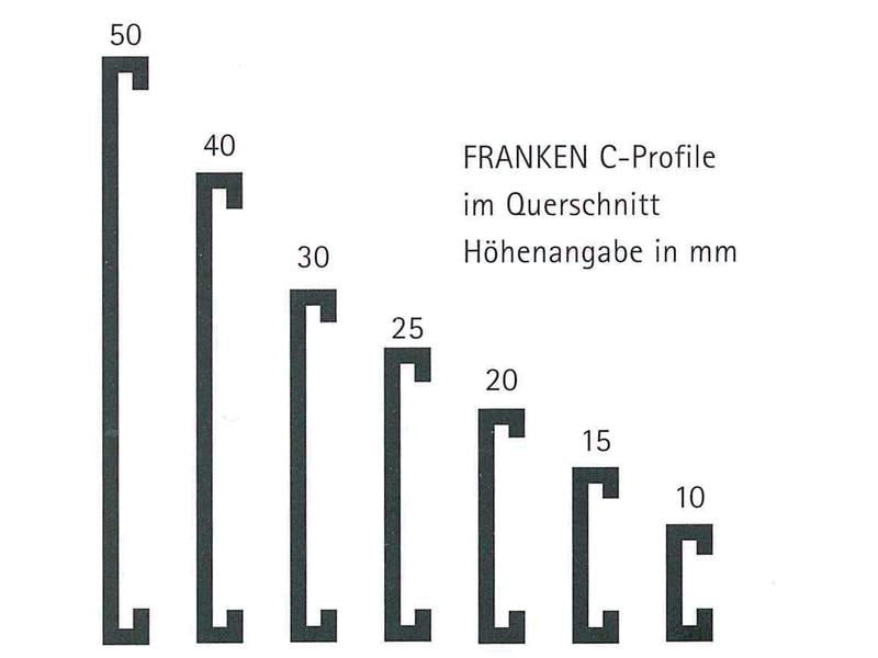 Franken Magnetschild 60 x 15 mm, Braun, 10 Stück Fenstermagnet und Lagerschild