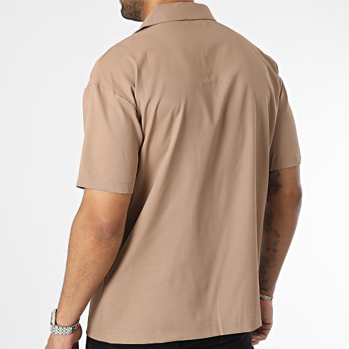 Chemise Manches Courtes Marron
