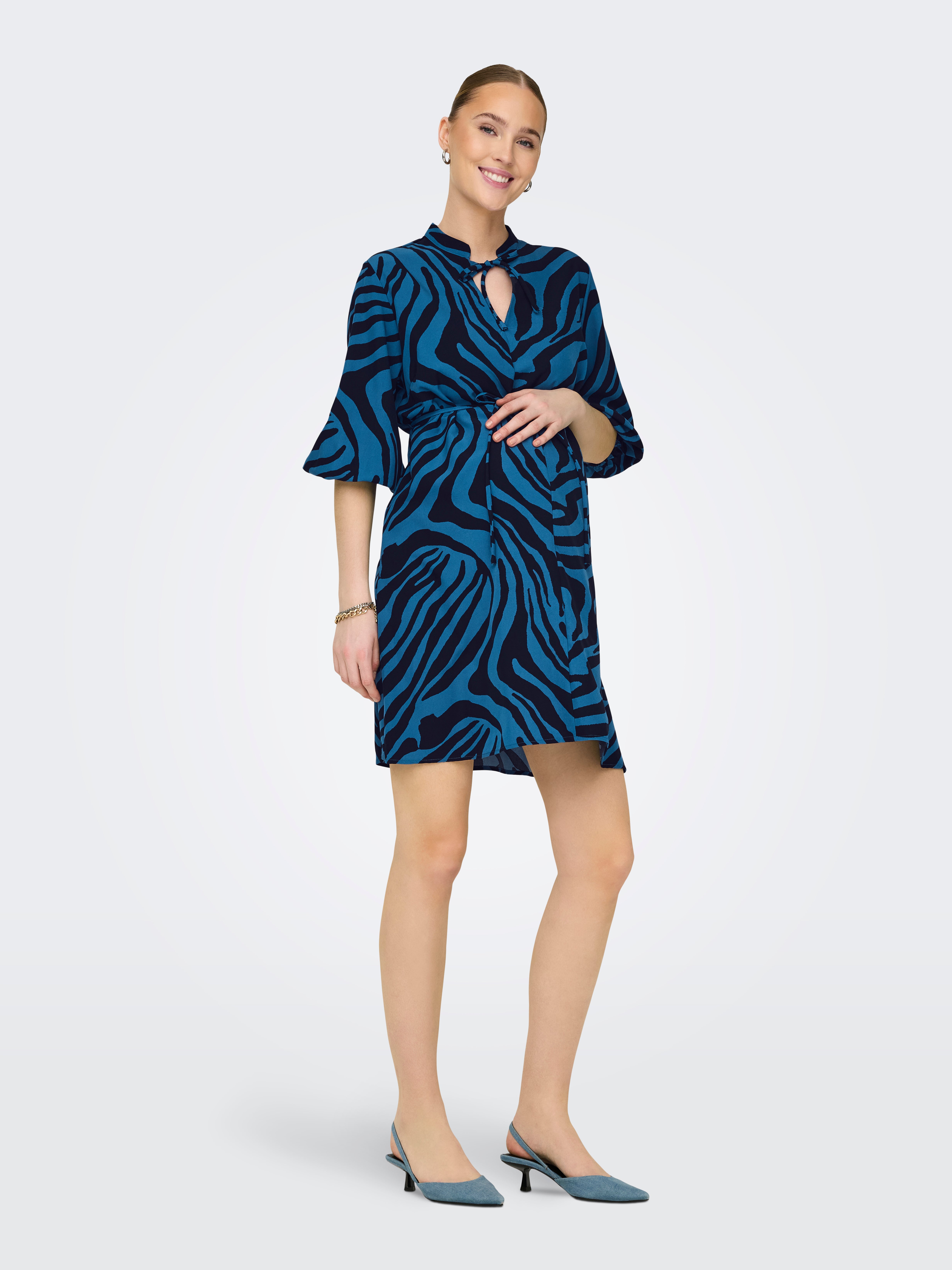 OLMKIMIKA Kurzes Kleid Déja Vu Blue