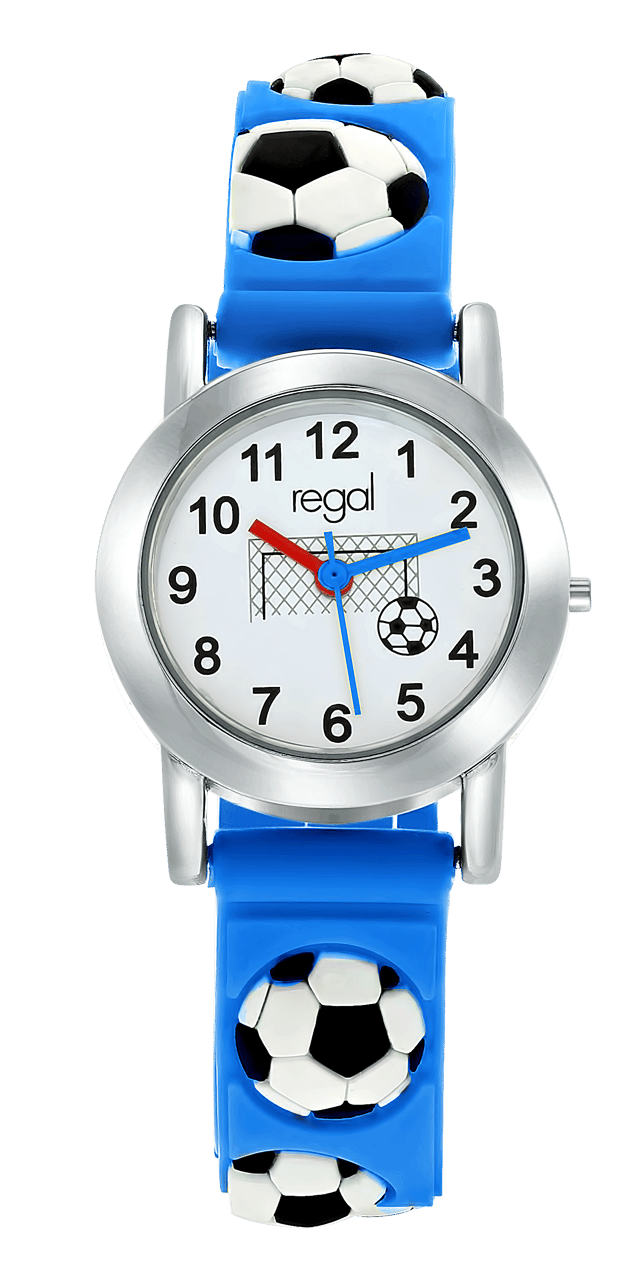 Regal jongenshorloge in voetbal cadeaudoosje