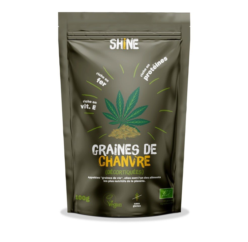 SHINE Hanfsamen<br>100 g, Beutel, geschält BIO