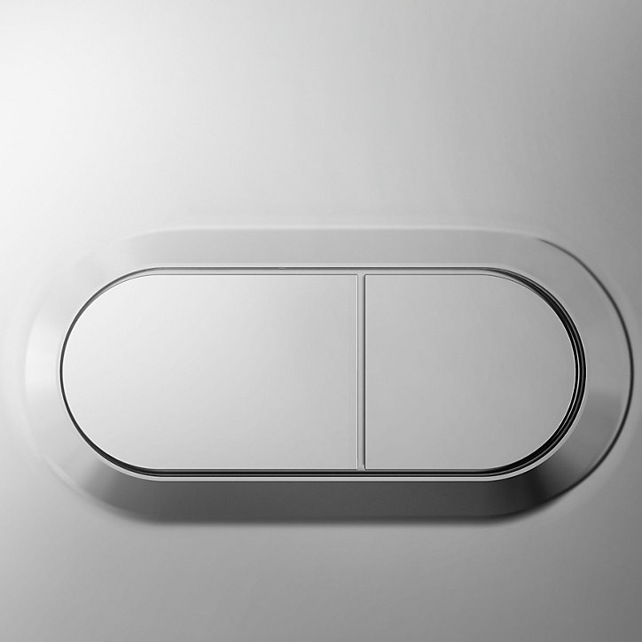 Plaque de chasse d'eau chrome GoodHome