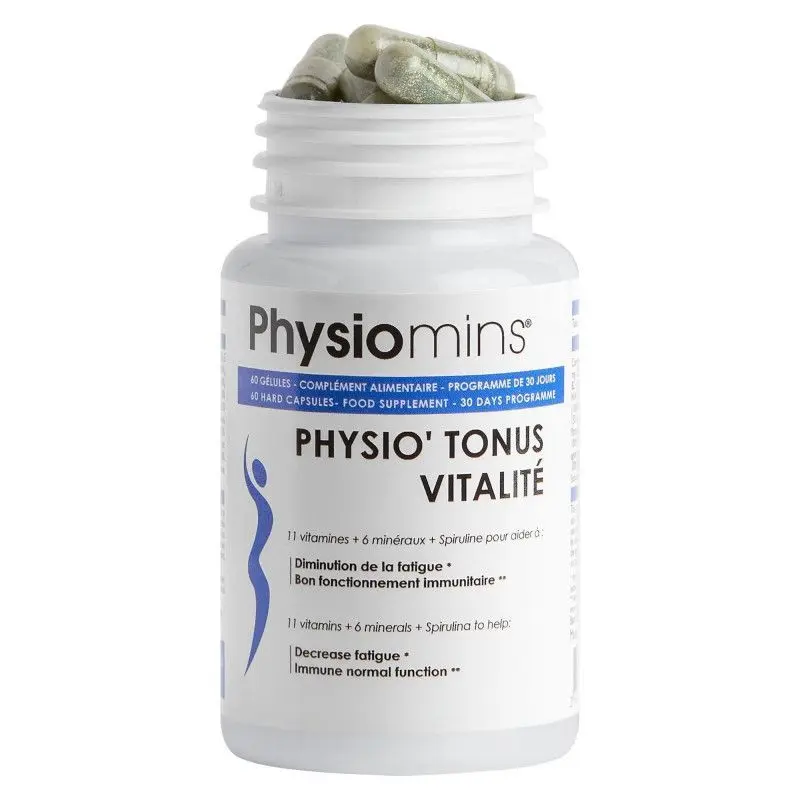 Physiomins - Tonus vitalité Favorise le rééquilibrage alimentaire- Complément alimentaire