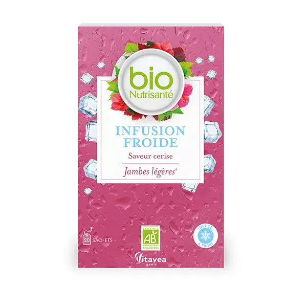Vitavea BioNutrisanté Infusão Fria para Pernas Leves, Cereja, 20 sachês