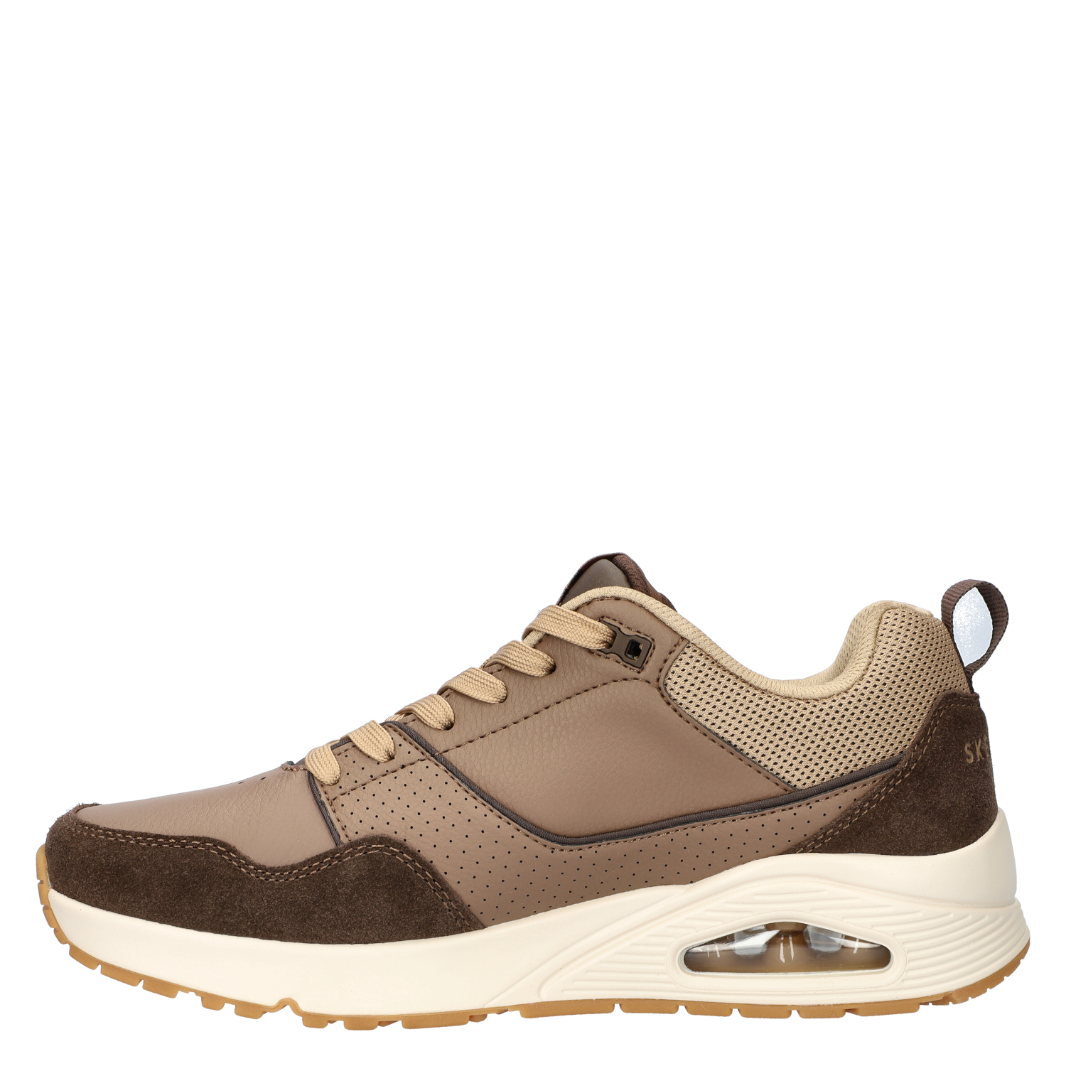 Uno Retro One heren sneaker Skechers Bruin