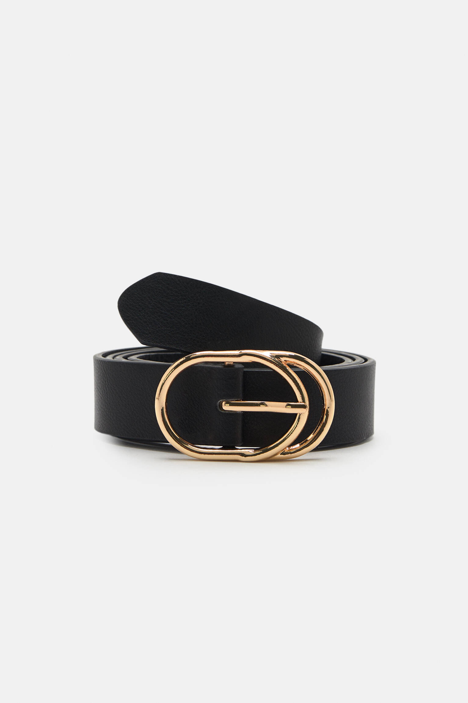CINTO COM FIVELA DUPLA - PRETO