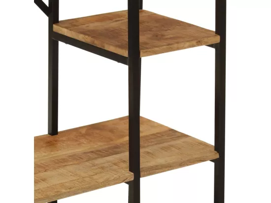 Porte-vêtements et étagères 90x40x190 bois de manguier et fer