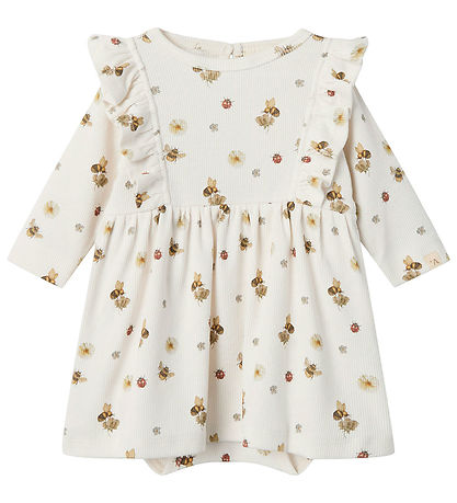 Lil' Atelier KjoleBody l/æ - NbfLavo - Rib - Coconut Milk
