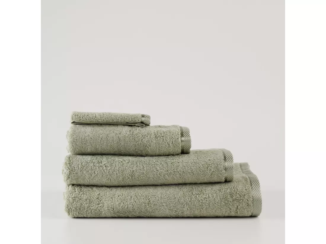 Serviette de Bain en Bambou 100x150 cm Vert Moyen