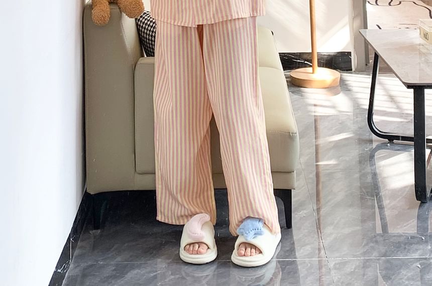GOUB - Pyjamaset: top met lange mouwen en kraag + broek