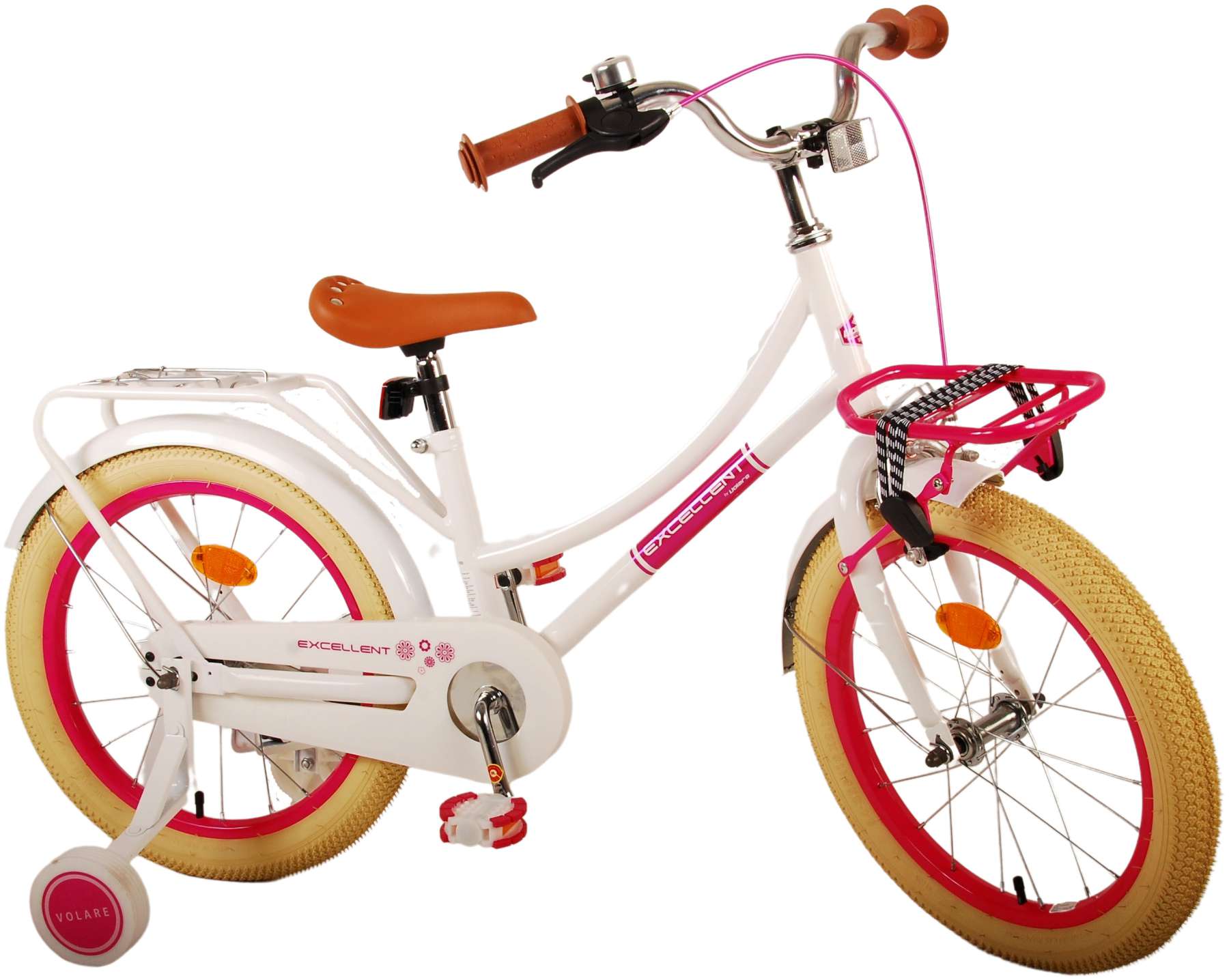 TPFSports Excellent Kinderfahrrad - Mädchen - 18 Zoll - Rücktritt + Handbremse - Schwarz
