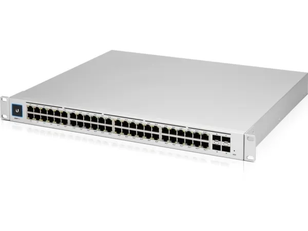 Ubiquiti UniFi Switch USW-PRO-48-POE - Switch - Administreret - 48 x 10/100/1000 (40 PoE , 8 PoE  )   4 x 10Gb Ethernet SFP  - monterbar på stativ - PoE   (600 W) - AC 120/230 V / DC 11,5/52 V