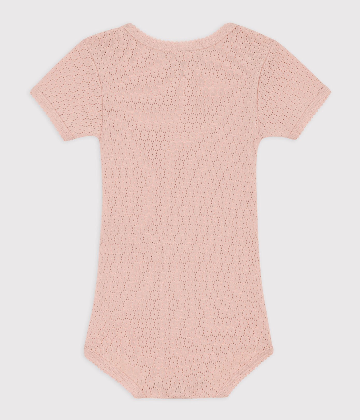 Body manches courtes bébé en maille ajourée