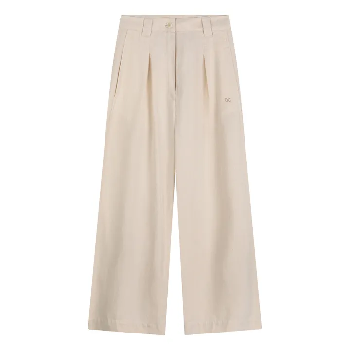 Bobo Choses Pantalon Large à Pinces - Collection Femme  | Ecru