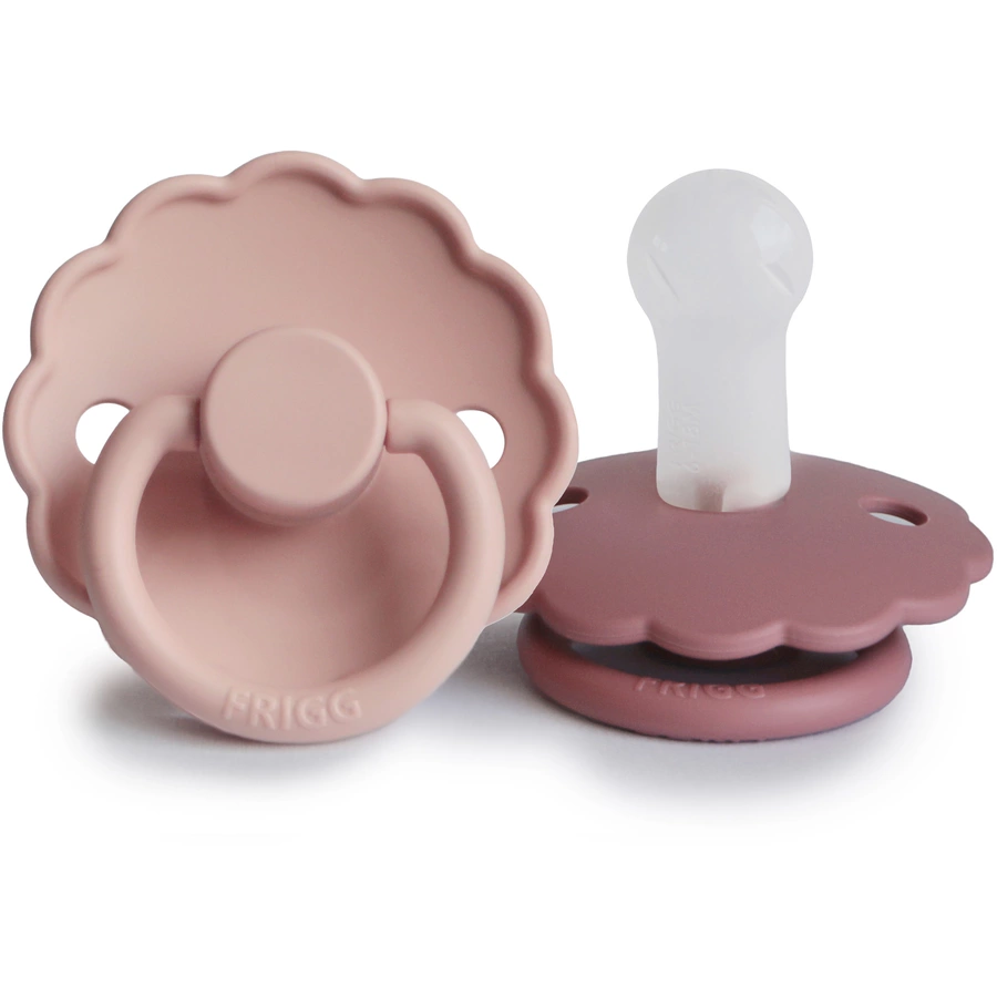 FRIGG Schnuller Daisy Silikon, BlushDusty Rose 6-18 Monate