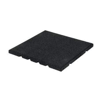 Rubber tegel Zwart 40x40x2,5 cm