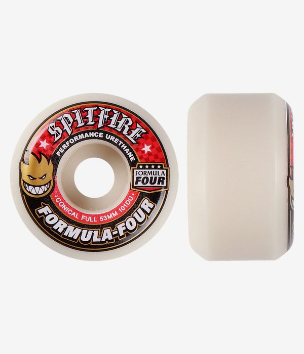 Spitfire Formula Four Conical Full Rollen (white red) 53 mm 101A 4er Pack