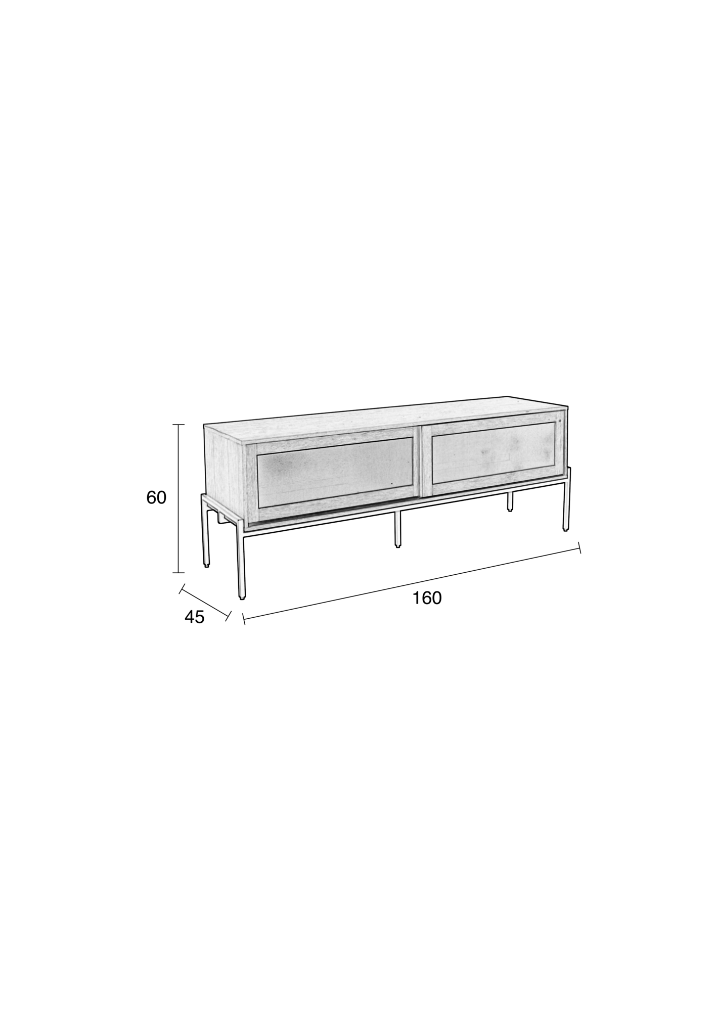 Zuiver dressoir Hardy Zuiver Hardy dressoir zwart eiken