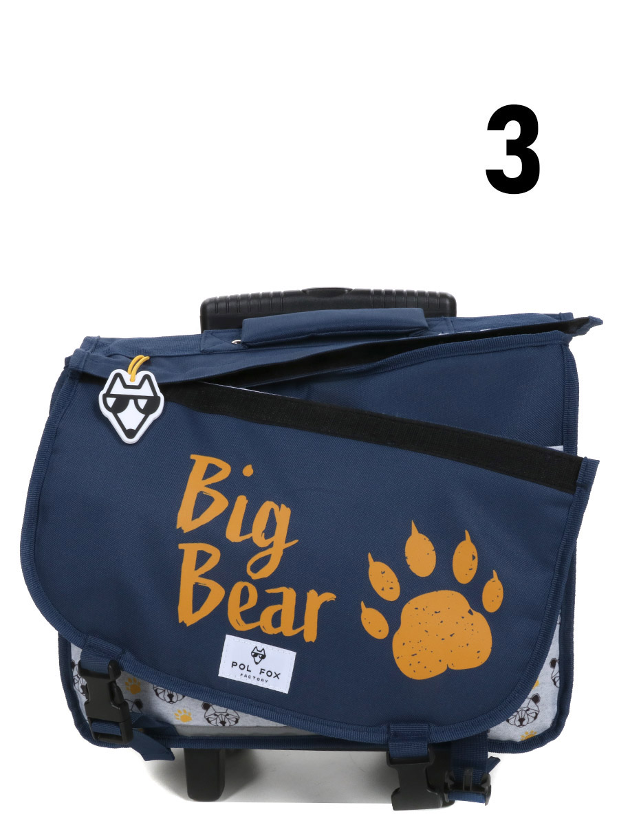 Cartable À roulettes RÀversible Pol Fox Bear 38 cm