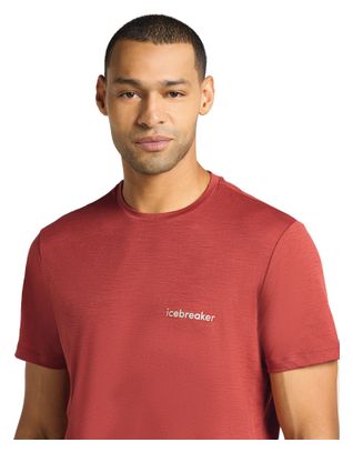 T-shirt Technique Icebreaker Merino 150 Tech Lite IB Wordmark Marron