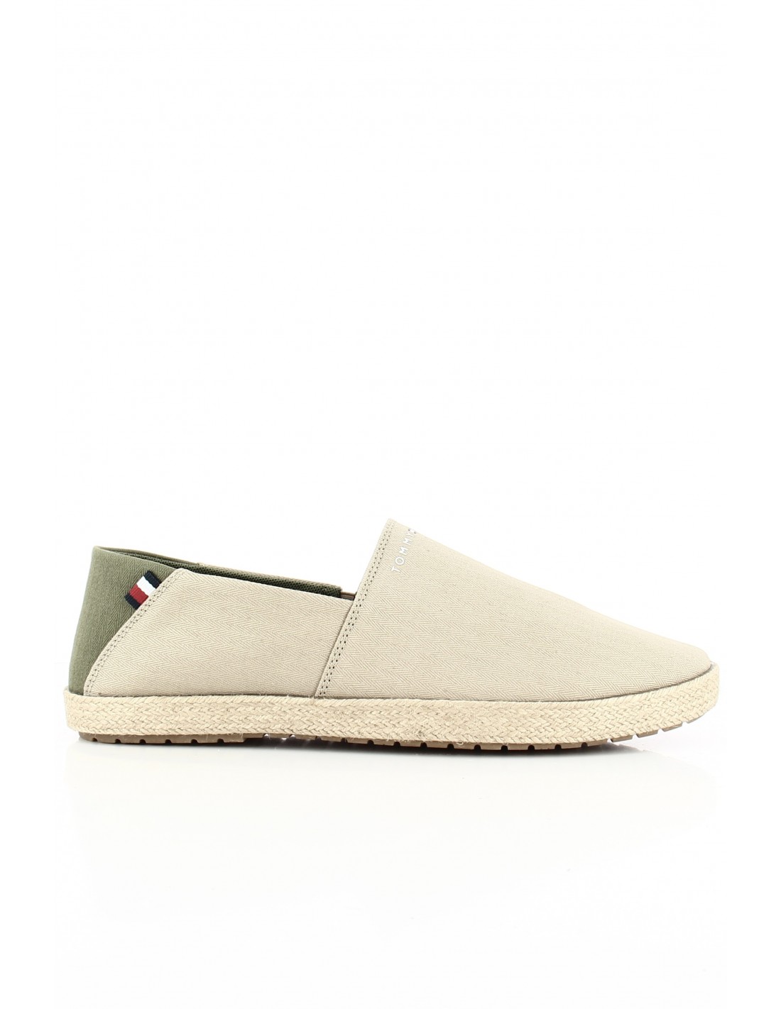 tommy hilfiger Espadrille Homme Beige/Vert Toile