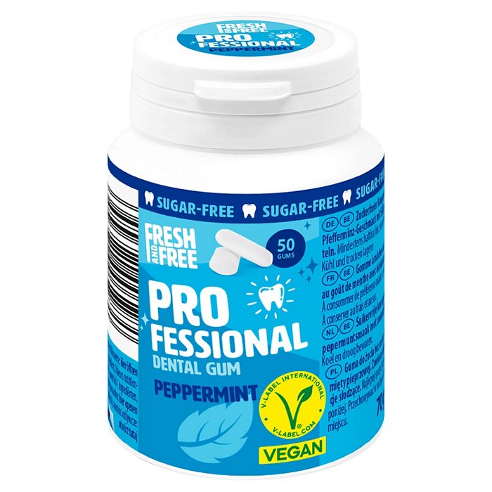 FRESH & FREE Professional Dental Kaugummis 70 g, Peppermint