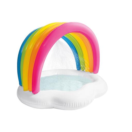 Piscina inflável arco-íris