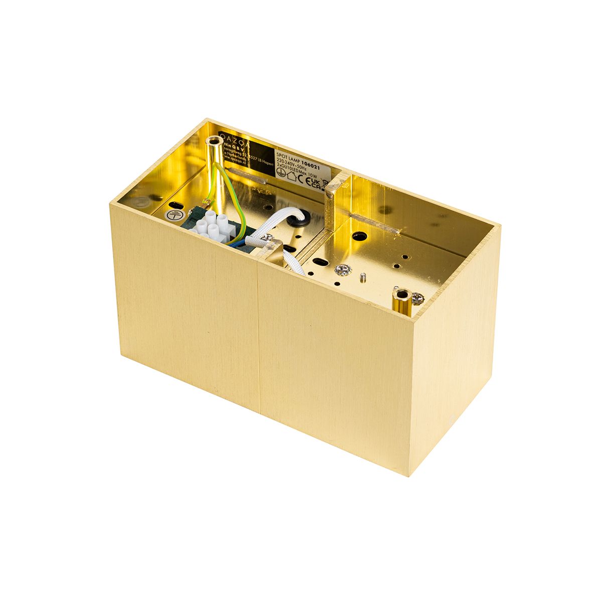 Design spot goud 2-lichts - Qubo Honey