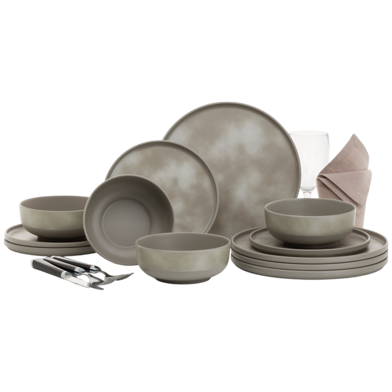 Flamefield servies Pebble Sky - 12deli