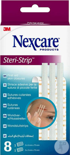 Nexcare Steri-Strip Sutures Cutanées Adhésives Blanc 8 Pièces