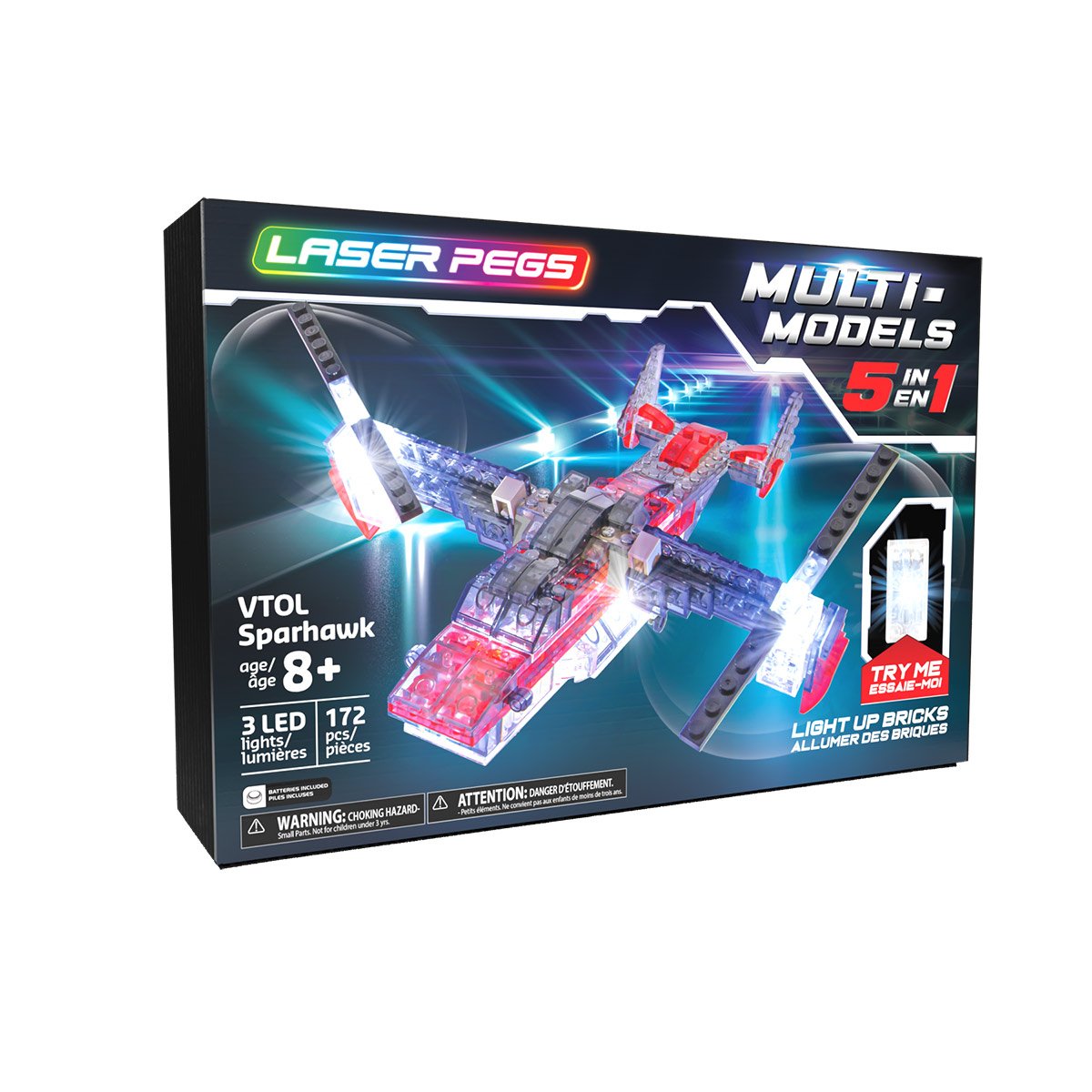 Laserpegs - Véhicule aérien 5 en 1 - 172 Pièces