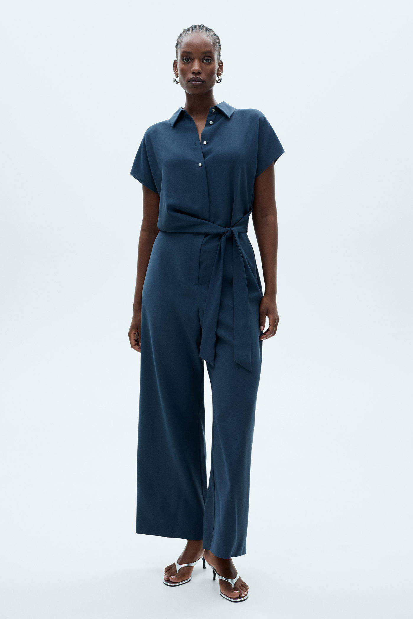 Mango jumpsuit petrol