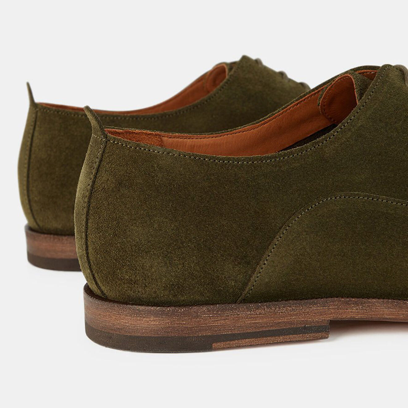 Anthology Richelieus en Velours de Cuir Perry vert marron