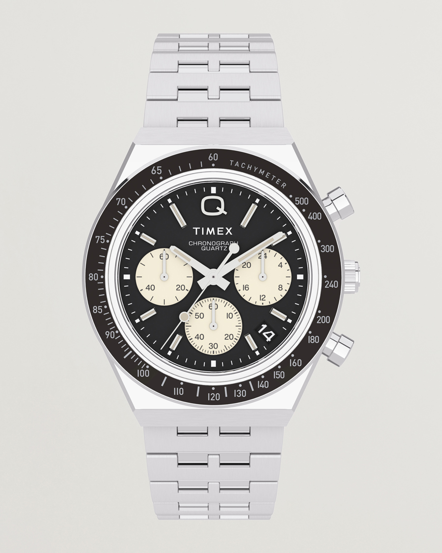 Timex Q Chronograph 40mm Black Dial