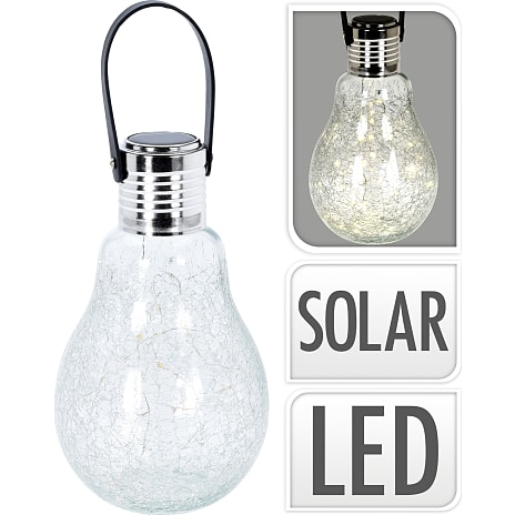 Lone solar lanterne med håndtag 25 cm - sort