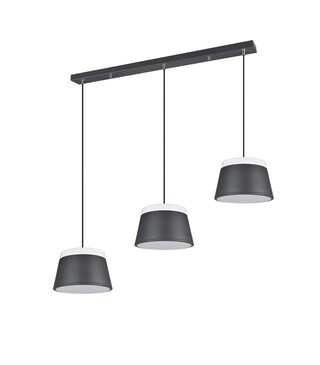 Baroness Pendelleuchte grau 308900642, B/H/T: 105 / 150 / 25 cm, Metall