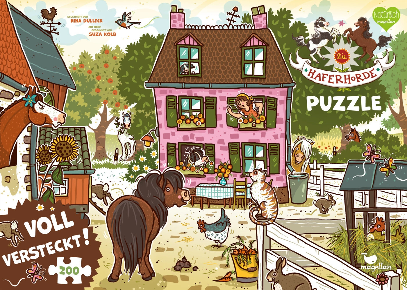 Puzzle DIE HAFERHORDE - VOLL VERSTECKT! 200-teilig