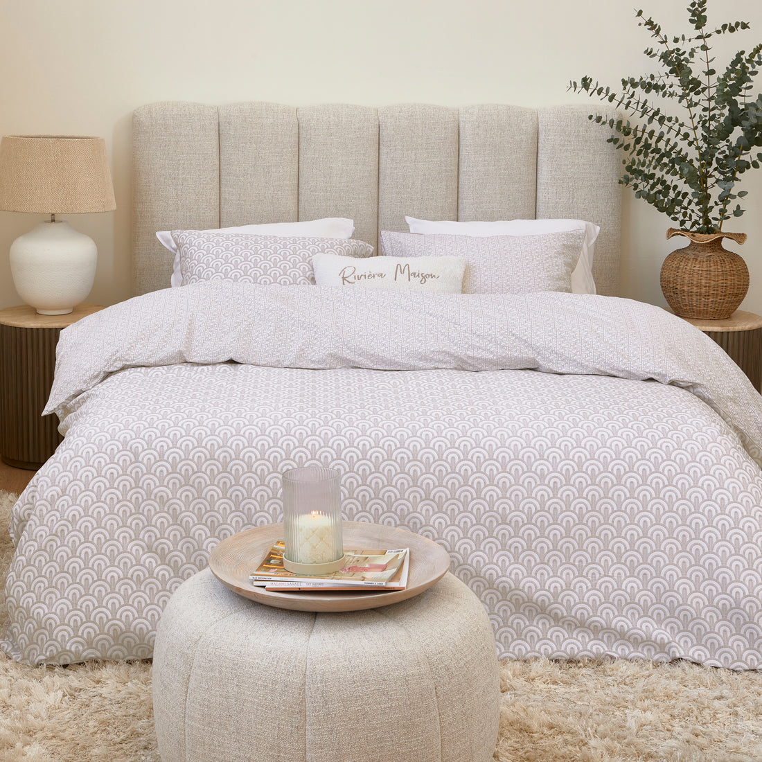 Riviera Maison - RM Arched soft pink 140x200|220 - Roze