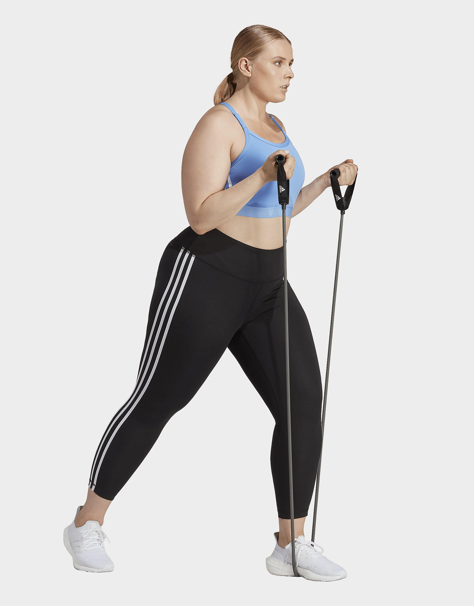adidas Legging 7/8 taille haute à 3 bandes Train Essentials (Grandes tailles)