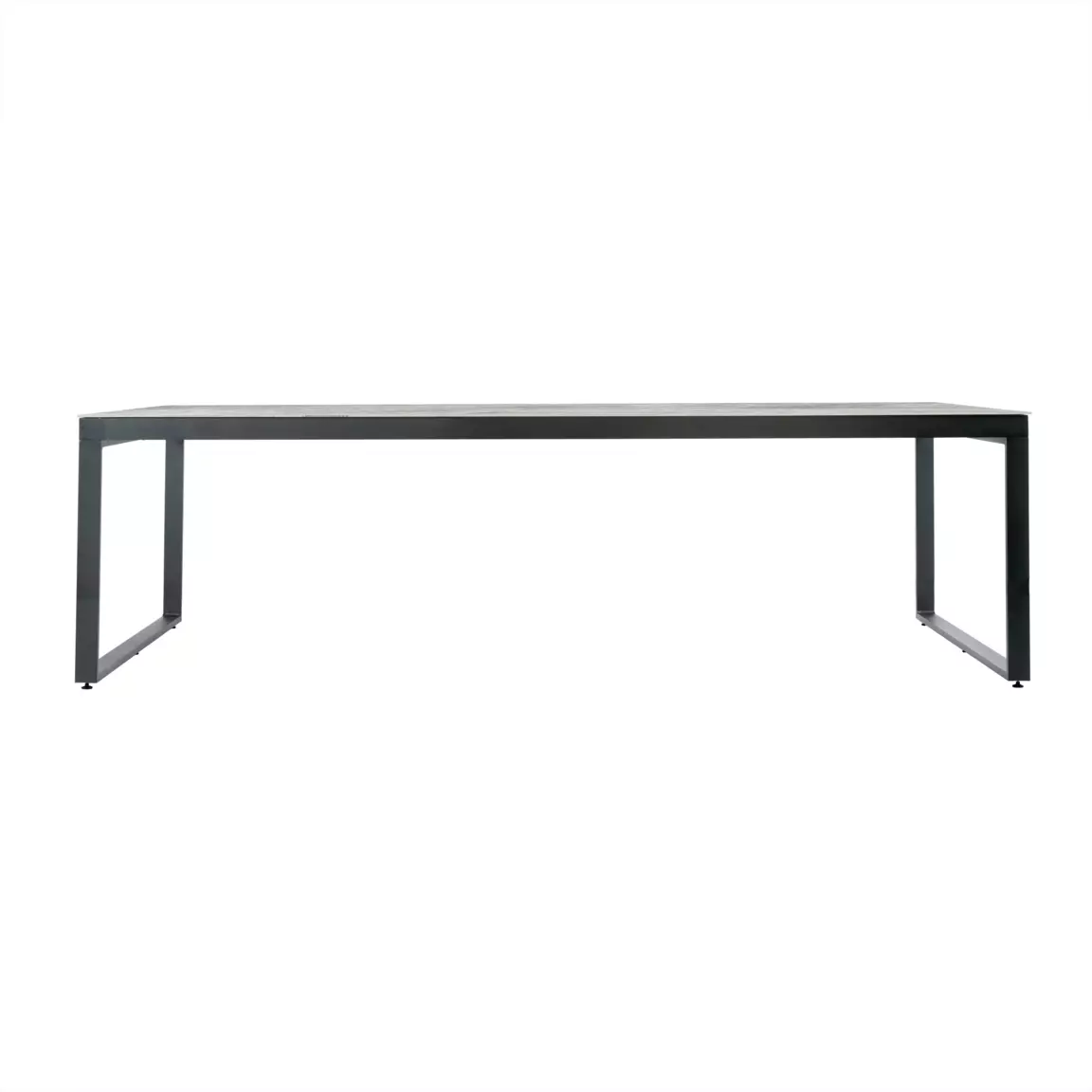 Table de jardin en aluminium et céramique 10 places (240 x 120 cm) Kore Gris et gris anthracite