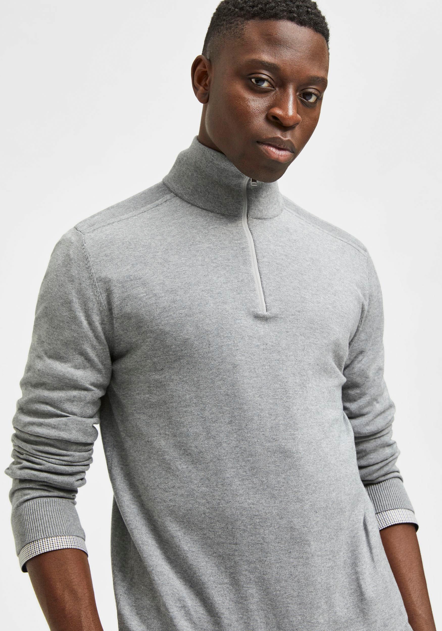 SELECTED HOMME Troyer »SLHBERG HALF ZIP CARDIGAN NOOS«